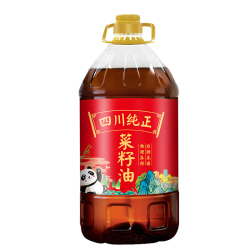 四川纯正菜籽油9斤 家用非转基因食用油传统物理压榨4.86L