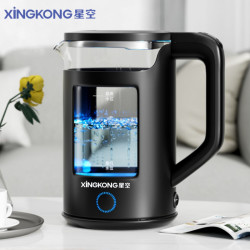XINGKONG星空XK360玻璃烧水壶电热家用一体煮泡茶自动断电开水器