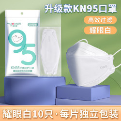 万宝绿 kn95口罩3d立体女士2026新款国标防护柳叶型独立包装专属