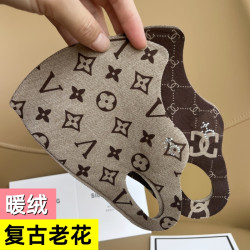 钰美涵 暖绒秋冬新款保暖口罩时尚老花立体支撑透气网红款骑行面罩