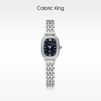 凯卡思Caloric King时尚小方表钢带进口机芯手表