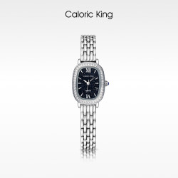 凯卡思Caloric King时尚小方表钢带进口机芯手表