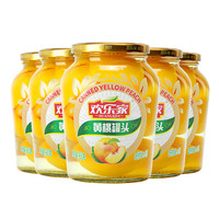 欢乐家 原产新鲜黄桃罐头900g*5瓶