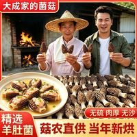 大成家正宗农家羊肚菌特级正品汤包煲汤米线干货批发羊肚菌酿虾滑
