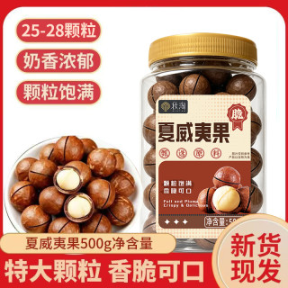 秋淘 特大颗粒-夏威夷果500g罐装 坚果干果仁早餐饱满营养追剧休闲零食
