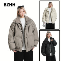 立领皮衣冬季保暖棉衣男女款棉服加厚韩版BZHH