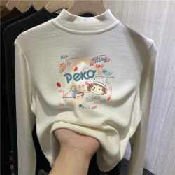 中大童半高领打底衫春秋百搭女童2026新款洋气长袖保暖德绒上衣潮