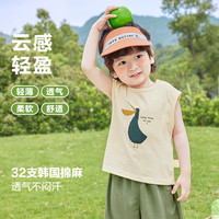 婴儿衣服韩版休闲背心无袖T恤夏装男童儿童上衣夏季Y8528
