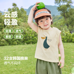 婴儿衣服韩版休闲背心无袖T恤夏装男童儿童上衣夏季Y8528