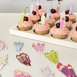 一套10款甜品台烘焙蛋糕蛋糕插件生日蜡烛抖音商城爆款商品
