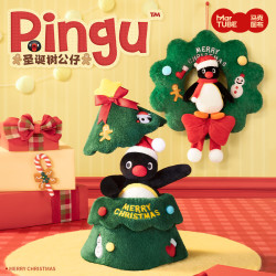 马克图布 Pingu企鹅圣诞树公仔家居桌面氛围装饰毛绒玩偶惊喜礼物