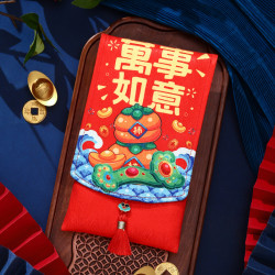 红包2026新款一周岁生日宝宝出生见面礼满月宴高级感布艺万元红包