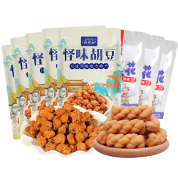 陈昌银 重庆特色怪味胡豆+独立包装原味小麻花重庆零食组合