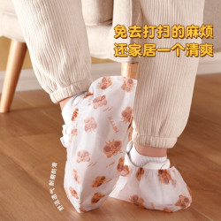 一次性印花卡通鞋套无纺布加厚防滑耐磨脚套家用室内打扫