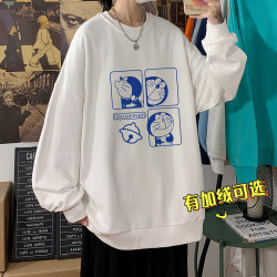 帅气青春~哆啦A梦~套头卫衣宽松港风ins圆领长袖上衣百搭外套学生