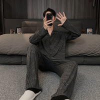 2026新款睡衣男款秋冬季锁温绵保暖开衫大码男士家居服春秋款套装