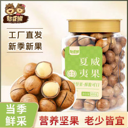 憨豆熊 _夏威夷果500g*2罐装奶油味大颗粒坚果炒货干果小零食-WT
