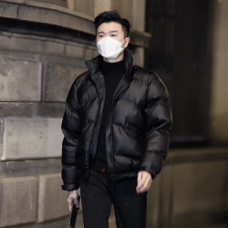 猎撒保暖棉衣立领冬季外套加厚短款面包服韩版潮流宽松棉袄PU皮衣