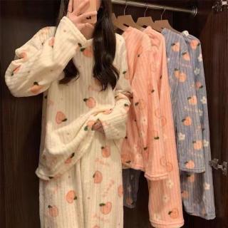 珊瑚绒睡衣女秋冬家居服冬季加绒加厚爆款睡衣可外穿保暖睡衣套装