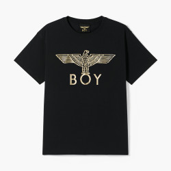 BOY LONDON 暗黑罗盘鹰翼权杖印花哥特朋克T恤
