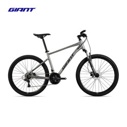 捷安特 新款ATX 660铝合金21速油压碟刹成人变速山地自行车 全消光炭灰黑 26×19.5 L 建议173-186cm