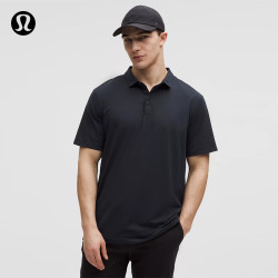 lululemon Evolution 男士速干芯吸Polo衫 LM3EN0S 深海蓝黑 M