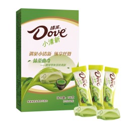 德芙 小清新抹茶白巧味巧克力156g盒装丝滑休闲零食办公室零食