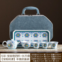 斗彩凤冠霞帔功夫茶具