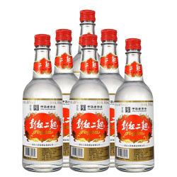彭祖 二曲48度传统浓香型白酒 光瓶装口粮酒纯粮酿造 中华6瓶装