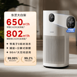 东芝 大白梨空气净化器除甲醛家用室内办公室过敏原过滤机除烟味