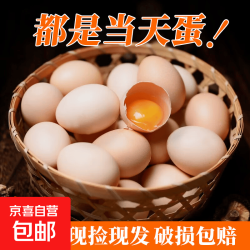 新鲜农家谷物鲜鸡蛋  现捡现发 破损包赔  营养早餐 单枚40g左右 30枚装