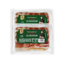意萨米苏法式原切薄切厚切培根果木烟熏早餐三明治披萨烘烧烤食材