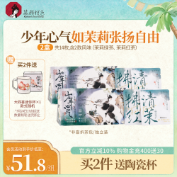 茶颜悦色 少年心气茉莉窨花茶茶包茉莉绿茶鲜茶袋泡