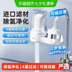 小熊 净水器家用厨房自来水滤水器净水机水龙头过滤器滤芯净化器一机一芯