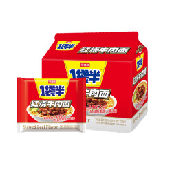 今麦郎 一袋半 红烧牛肉面 141g*5袋