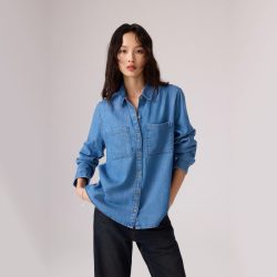 Levi's 26年秋季新款女士美式复古工装风休闲牛仔衬衫