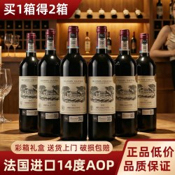 晚歌 CHATEAU DE CHANSON 法国进口14度红酒整箱 6瓶干红葡萄酒拉菲庄园酒业运营买1箱送1箱