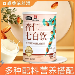 耶派 杏仁七白饮罐装500g杏仁粉早餐冲泡即食代餐臻白食养茯苓山药葛根