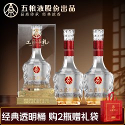 工匠华礼 五粮液浓香型白酒52度500ml*2瓶 礼盒装送礼佳选