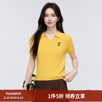 茵曼 翻领针织短袖
