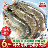 兆华 大虾鲜活速 盐冻大虾 3斤(净重)   15-17cm