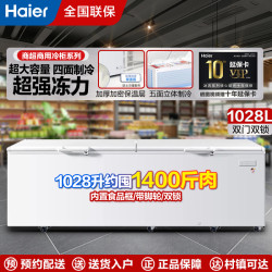 海尔 BC/BD-1028T 1028升 卧式冷柜 冰柜 顶开门 大容量 商