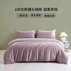 AIDLI 真5折！A类100支高密全棉贡缎新疆长绒棉纯棉四件套 200*230cm