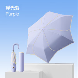 温诗欧 三折黑胶防晒晴雨伞
