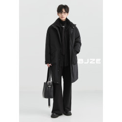伯爵卓尔 男士立领羽绒服中长款