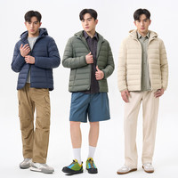 千仞岗 真五折！轻薄羽绒服男士短款连帽