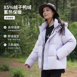 美特斯邦威 连帽羽绒服情侣款冬季新款抽绳保暖情侣加厚外套