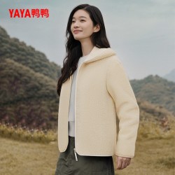 鸭鸭羽绒服 鸭鸭休闲短外套2026反季新品宽松百搭女士轻薄连帽舒适保暖上衣
