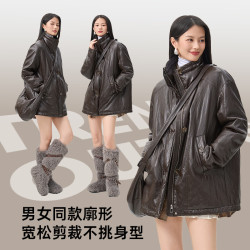 千仞岗 真五折！新款90绒轻薄羽绒服皮衣男女同款(赠同色同材质包包)