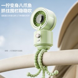 艾美特 婴儿车八爪鱼手持便携充电小风扇